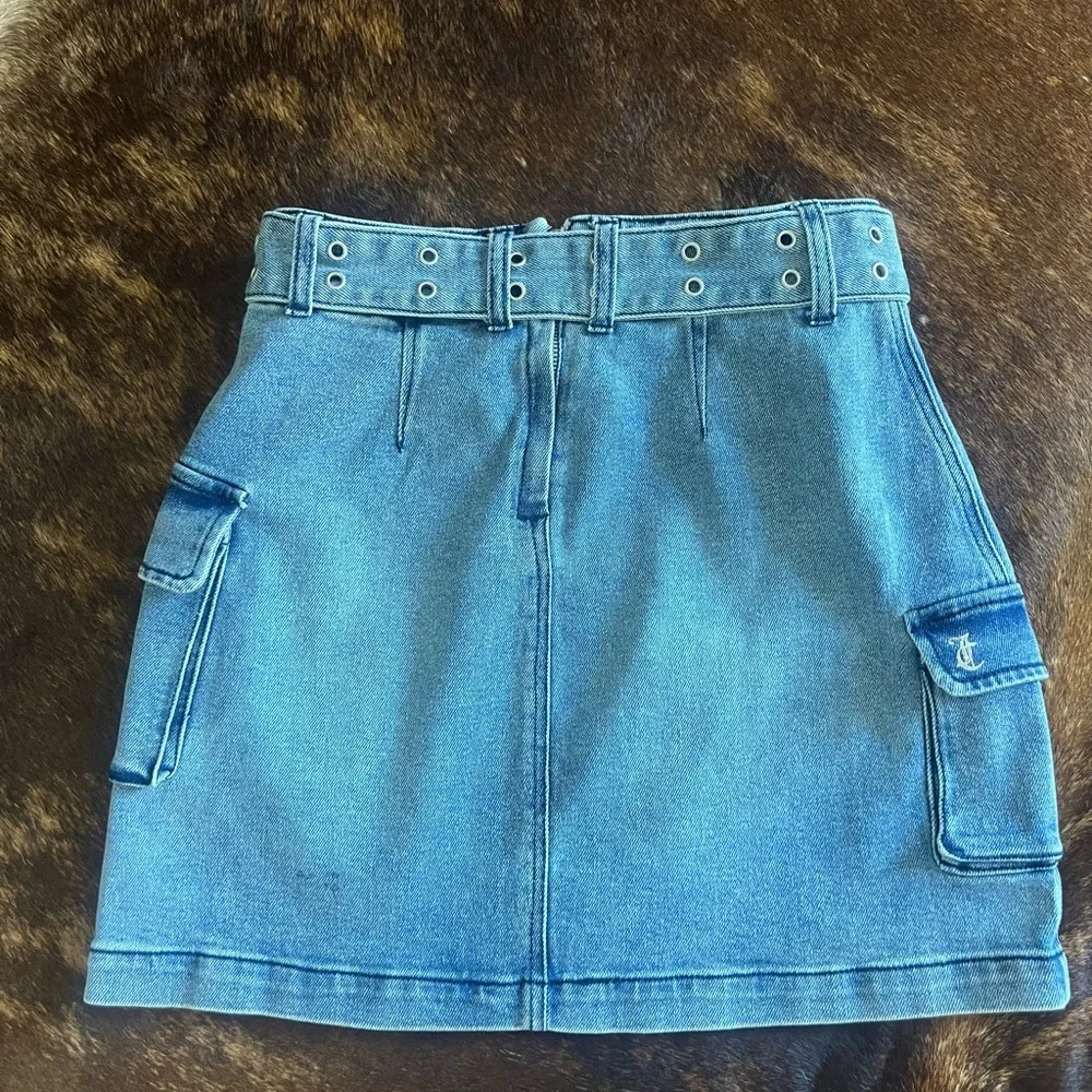 NWT Juicy Couture Denim Skirt 27 - Picture 3 of 10